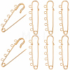 30Pcs Iron Brooch Findings IFIN-SC0002-10A-KCG-1