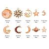 80Pcs 10 Style Celestial Alloy Enamel Pendants ENAM-LS0001-43-3