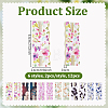 12Pcs 6 Styles Leopard Print Flower Donut Printed Polyester Necklace Anti-Winding Display Cards CDIS-OC0001-13-2