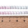 Anti-Tarnish Electroplate Glass Beads Strands EGLA-ZX010-4mm-06-6