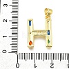 Brass Micro Pave Clear Cubic Zirconia Pendants KK-G521-01G-H-01-3