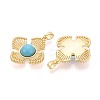 Synthetic Turquoise Pendants KK-N287-07G-02-2