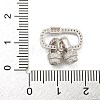 925 Sterling Silver Micro Pave Clear Cubic Zirconia Fold Over Clasps STER-U001-16P-3