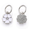 Enamel Style Flower Alloy Rhinestone Charms X-ENAM-S085-08-1