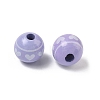 Valentine's Day Spray Painted & Printed Wood European Beads WOOD-L023-03A-2
