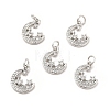 Brass Micro Pave Cubic Zirconia Charms KK-E068-VB110-2