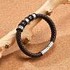 Braided Leather Cord Bracelets for Men BJEW-Z081-11P-02-2