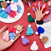 50Pcs 10 Colors Polyester Doll Woolen Hat DOLL-CP0001-01-3