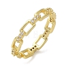 Rectangle Clear Cubic Zirconia Finger Rings RJEW-G337-13G-4