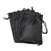 Polyester Imitation Burlap Packing Pouches Drawstring Bags X-ABAG-R005-14x10-09-1