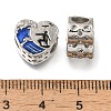 Rack Plating Alloy Enamel European Beads PALLOY-A009-24P-2