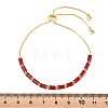 Rectangle Brass Micro Pave Cubic Zirconia Slider Bracelets KK-A305-02G-05-4