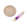 15Pcs 5 Colors Acrylic Bicone Beaded Connector Charms PALLOY-JF03476-2