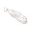 Natural Baroque Keshi Pearl Pendants PALLOY-JF04918-4