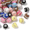 Acrylic Rhinestone Flower Ball Beads OACR-H053-01-1
