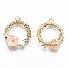 Alloy Enamel Pendants ENAM-S126-003A-RS-2