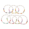 7Pcs Glass Seed Beads Stretch Bracelets for Women BJEW-MZ00280-5