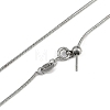 201 Stainless Steel Round Snake Chain Necklaces NJEW-H042-04P-01-2