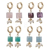 Gemstone Dangle Hoop Earrings EJEW-JE07248-2