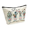 Printed Linen Storage Zipper Clutch Bags ABAG-Z002-01B-3