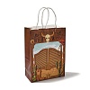 Cowboy Series Printed Kraft Paper Tote Bags ABAG-B006-02C-2