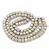 Electroplate Non-magnetic Synthetic Hematite Beads Strands G-N0318-39-E-2