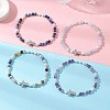 Natural Mixed Gemstone Beaded Stretch Bracelets for Women BJEW-JB13199-1
