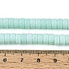 Opaque Solid Color Glass Beads Strands GLAA-N026-3x6mm-14-4