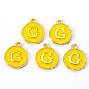 Golden Plated Alloy Enamel Charms LS-ENAM-S118-09G-1