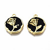 Rack Plating Alloy Enamel Pendants LS-ENAM-N060-18-02LG-2