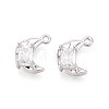 Brass Micro Pave Cubic Zirconia Pendants KK-T071-42P-1