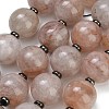 Natural Hematoid Quartz Ferruginous Quartz Beads Strands GG-CBA007A-D09-02-1