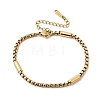 304 Stainless Steel Box Bracelets for Women BJEW-D407-03G-2