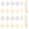 120Pcs 2 Colors 201 Stainless Steel Pendants STAS-BBC0010-53-1
