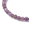Natural Amethyst Beaded Cuff Bangles BJEW-JB13326-02-4