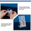 Transparent Acrylic Slant Back Earring Display Stands EDIS-WH0029-15C-4