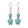 Starfish & Tortoise Synthetic Turquoise Beaded Stretch Bracelets & Dangle Earrings Kits SJEW-JS01311-02-5