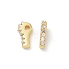 Brass Micro Pave Clear Cubic Zirconia Charms CU-CBA9FFD-01G-A-1