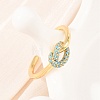 Brass Micro Pave Cubic Zirconia Finger Rings RJEW-C153-01G-5