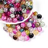 Baking Paint Transparent Crackle Glass Beads X1-DGLA-Q018-10mm-M01-1
