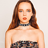 3Pcs 3 Styles Punk-style Imitation Leather Chocker Necklaces NJEW-CL0001-25-7