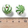 Printed Schima Wood European Beads WOOD-G023-15A-3