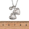 316 Stainless Steel Heart Locket Photo Pendant 304 Stainless Steel Satellite Chain Necklaces NJEW-JN06497-4