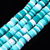 Handmade Polymer Clay Beads Strands CLAY-R089-6mm-085-4