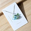 Ocean Handmade Lampwork Fish Pendant 201 Stainless Steel Cable Chain Necklaces WG72CE8-06-1