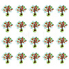 20pCS Printed Opaque Acrylic Beads OACR-TA0004-75A-3
