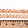 Anti-Tarnish Electroplate Glass Beads Strands GLAA-N064-6mm-05-4