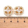 Brass Micro Pave Clear Cubic Zirconia Beads KK-S389-24G-3