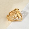 304 Stainless Steel Cuff Open Rings for Women RJEW-F218-01G-3