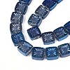Electroplate Transparent Glass Beads Strands EGLA-N017-03E-3